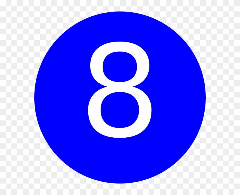 Blue Number 8 Clip Art - Blue Number 8 Clip Art #388215