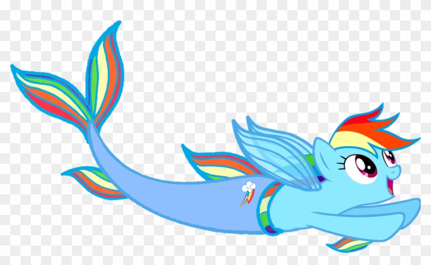 Merpony Rainbow Dash By Saphirabjarskular - My Little Pony Merpony #388610