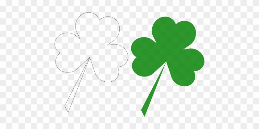 Green Shamrock March Luck Day Clover Shamr - Free Vector Shamrock #388798