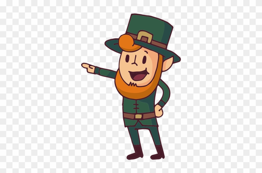 Leprechaun Pointing Cartoon Transparent Png - Cartoon #389427