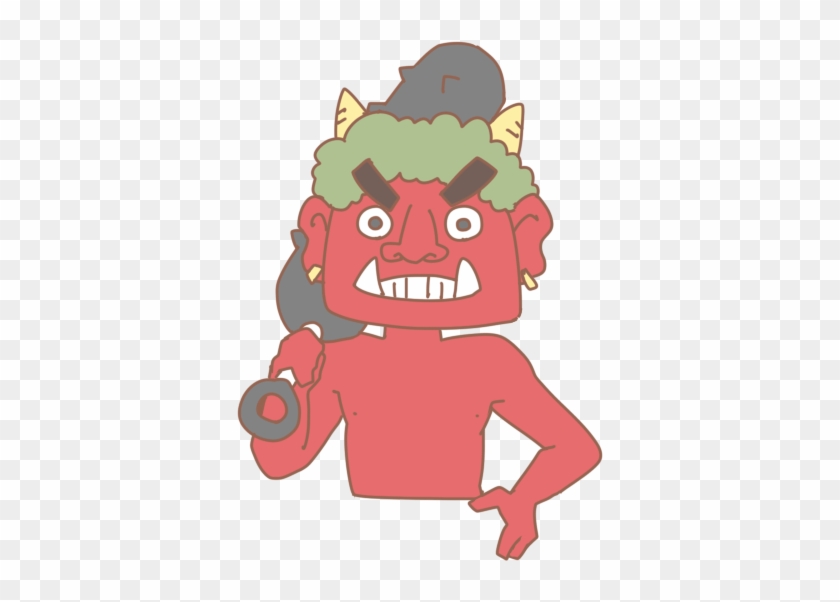 赤鬼と金棒のイラスト - 鬼 に 金棒 #389982