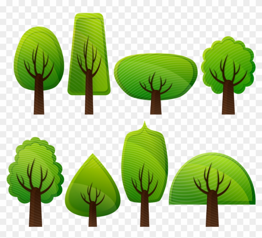 Free Photo Forest Deciduous Trees Trees Broad Leafed - Simple Tree Vector Png #390023