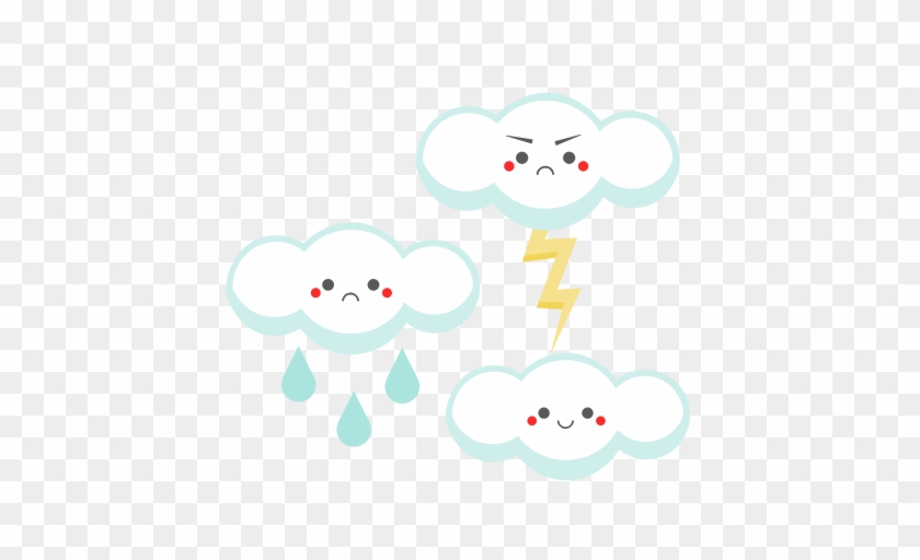 Cute Spring Clouds Svg Cutting File For Scrapbooking - Scalable Vector Graphics #390337
