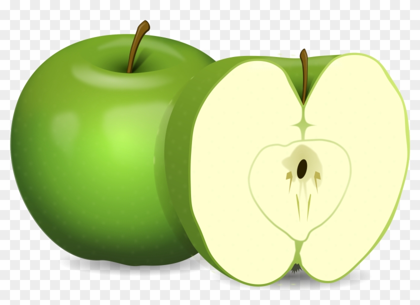 Big Image - Apple Cut In Half Clipart #390393