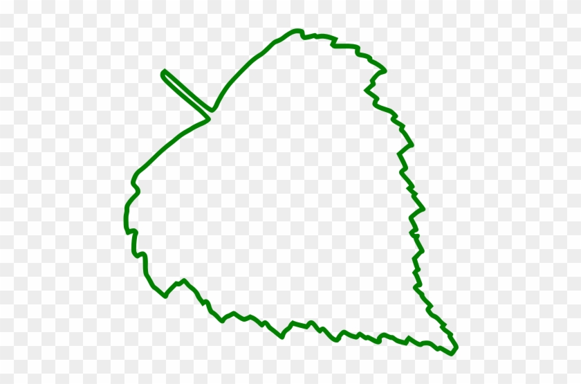 Birch Leaf Outline - Birch Leaf Outline #390832