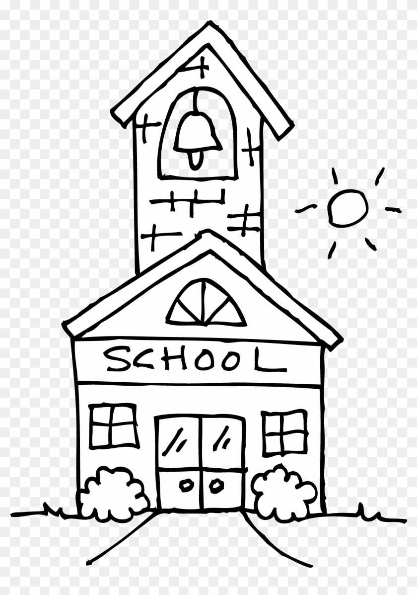 Black School Cliparts - Schools Clipart Black And White #390962