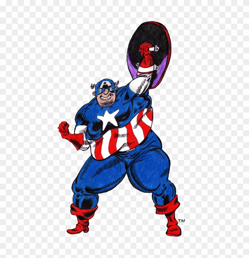 Fat Captain America - Easy To Draw Captain America #391538