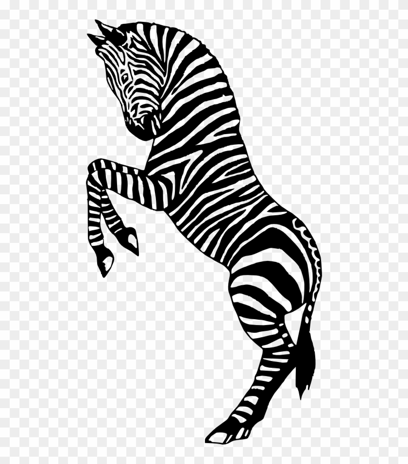 Zebra - Silhouette - Clip - Art - Vintage Zebra Illustration On Canvas Tote With Shoulder #392320