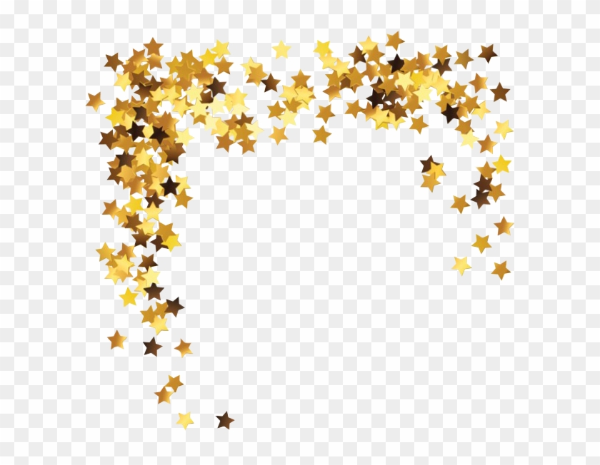 Leaf Page Border - Gold Stars Clip Art #393258