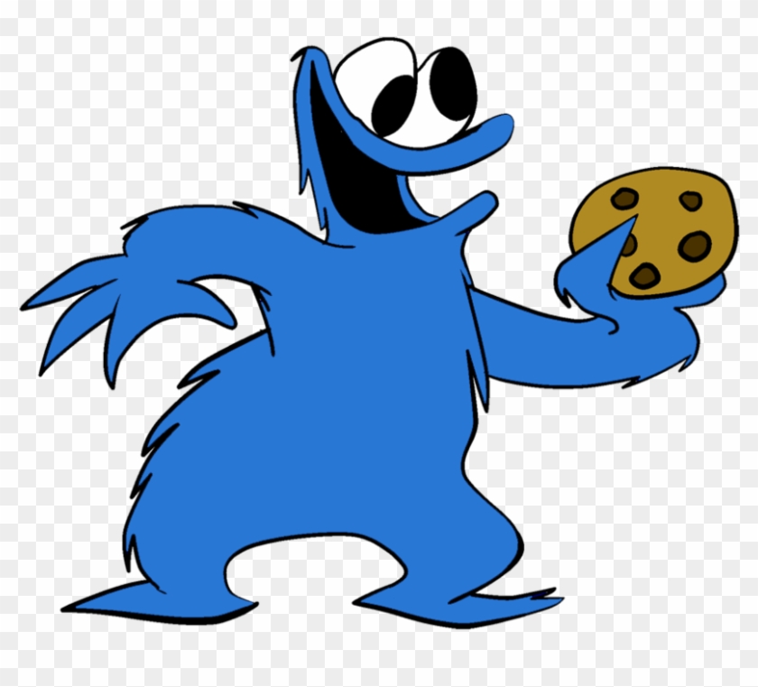 Cookie Monster And A Cookie By Joeywaggoner - Cookie Monster Minecraft Fanart #393467