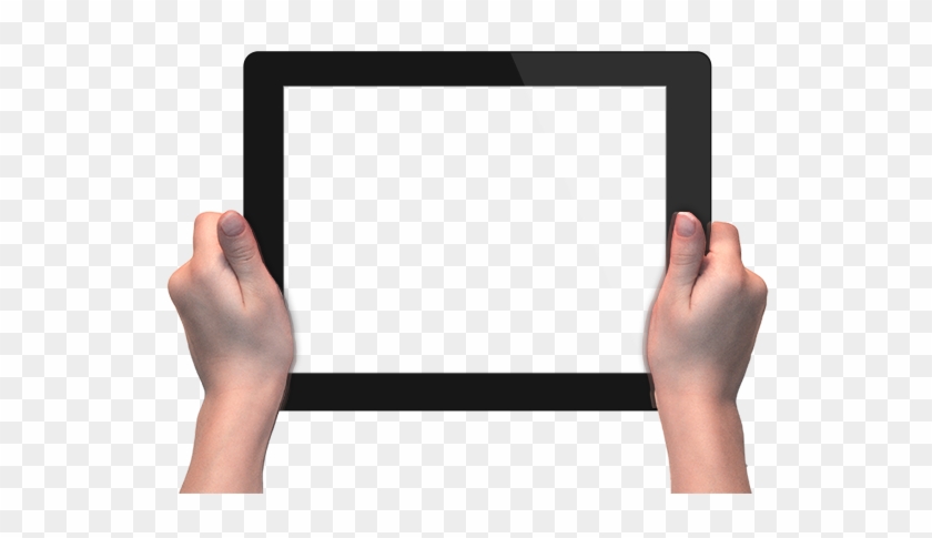 People Holding Hands Transparent Clipart - Hand With Tablet Png #394440