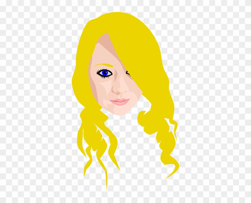 Girl With Brown Hair And Blue Eyes Clipart - Blonde Hair Blue Eyes Cartoon #394565
