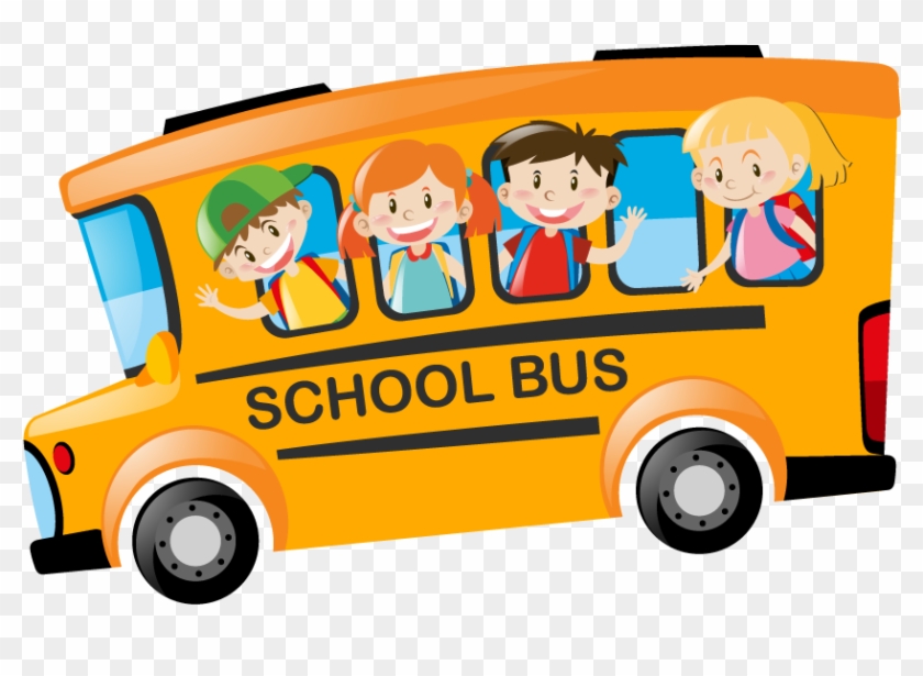 About Image About Image - Children Riding On School Bus In Morning Illustration #394659