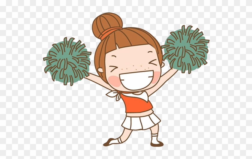 Cartoon Cheerleading Clip Art - Cartoon Cheerleading Clip Art #394998