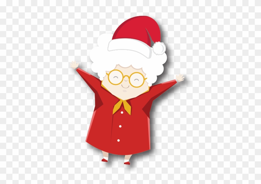 Grandma Claus - Cartoon Christmas Grandma #395134