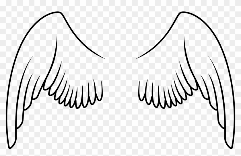 White Angel Wings Clipart - Alas De Ave Para Colorear #395829