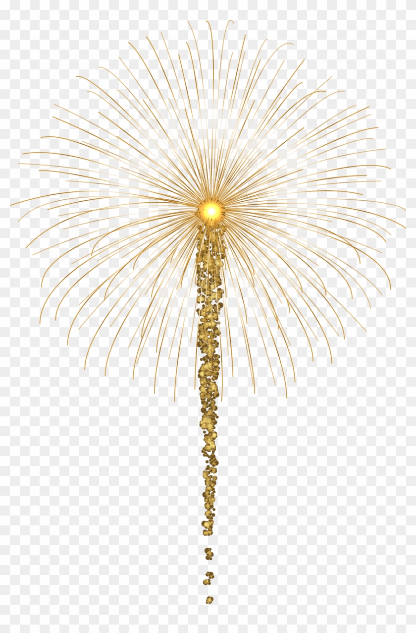 Gold Fireworks For Dark Images Png Clip Art - Palm Tree #396892