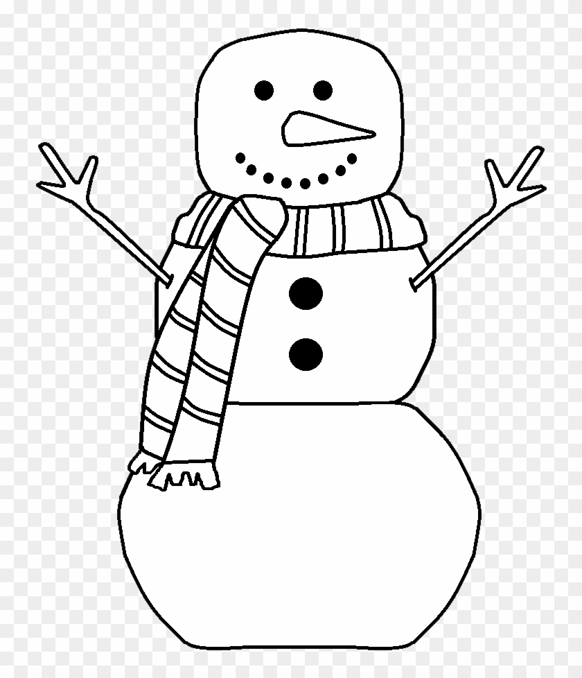 Graphics By Ruth - Snowman Clipart Black And White Png #397536