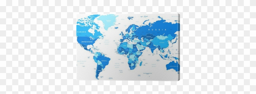 Highly Detailed Vector Illustration Of World Map - Great Pacific Garbage Patch On Map #398104