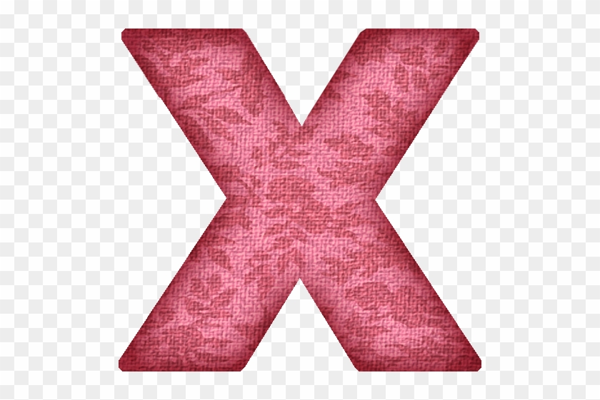 Pink Flower Fabric Letter X - Alphabet Letters In Pink #398768