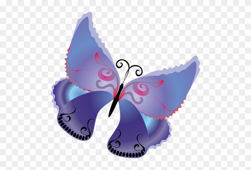 Cartoon Purple Butterfly Clipart - Butterfly Clip Art Cartoon #398779