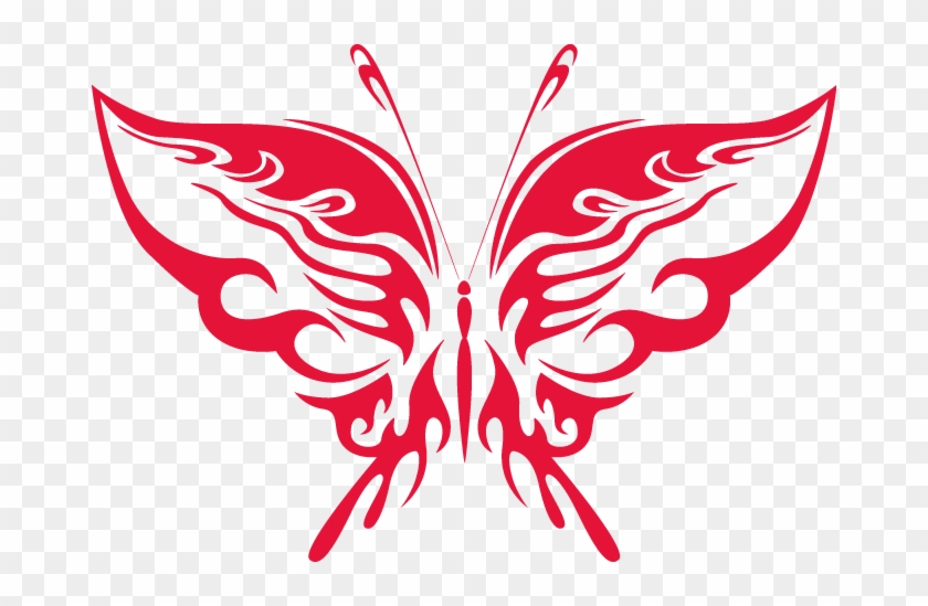 Butterfly Symbol Blue Clip Art - Tribal #398891