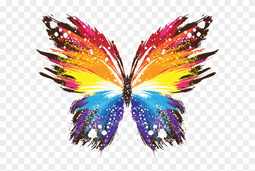 Papillon Clipart Rainbow Butterfly - Colorful Wallpaper For Laptop #399395