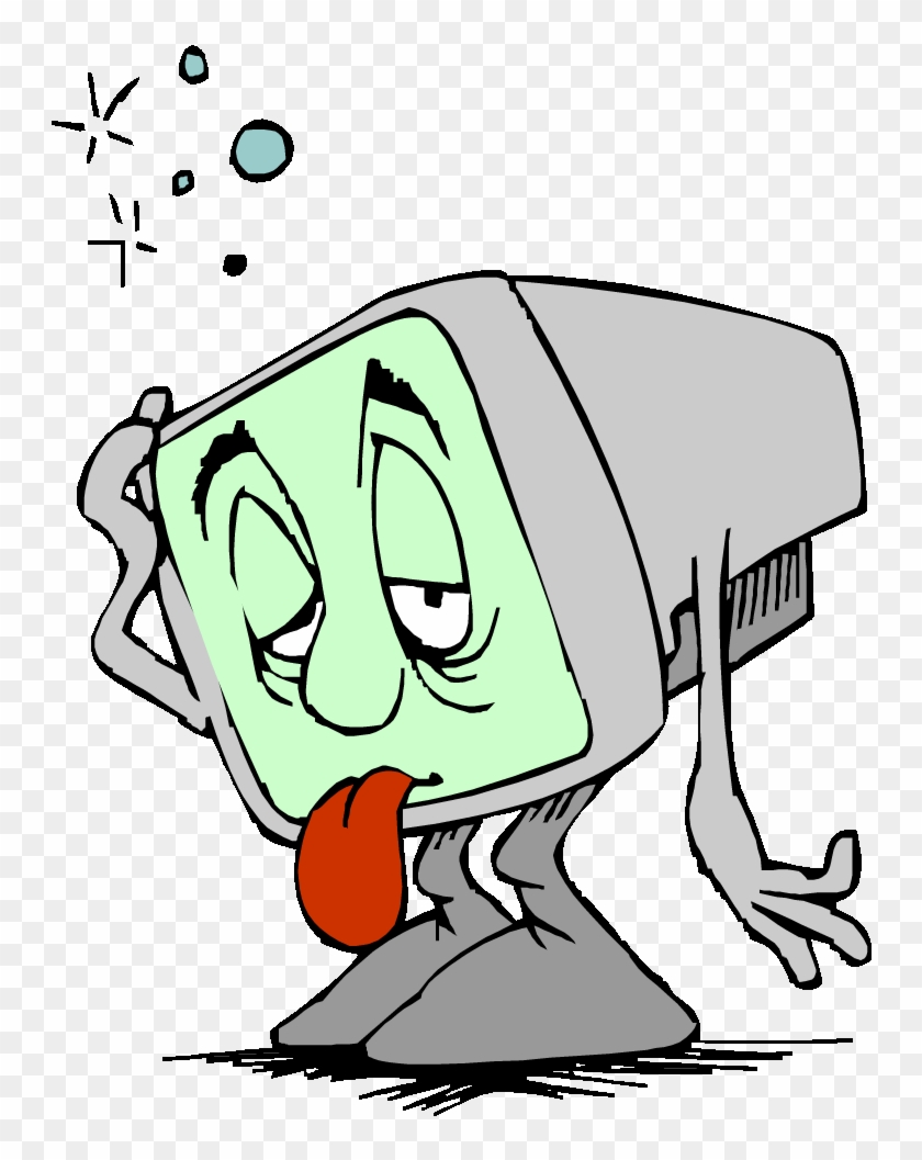 Sick Computer - Computer Get Sick Cartoon #399610