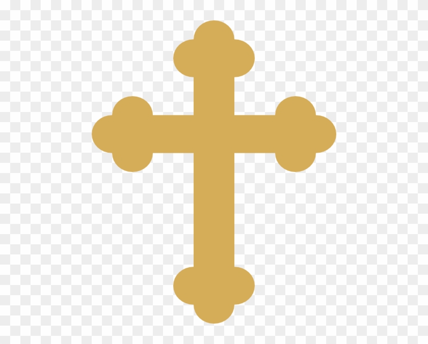 Gold Cross 2 Clipart Clip Art At Clker Com Vector Clip - Orthodox Cross Clip Art #399680