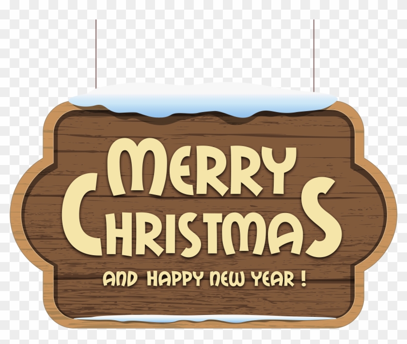 Merry Christmas Wooden Sign Png Clipart Image Gallery - Merry Christmas Santa Cushion Home Office Pillow Cover #401185