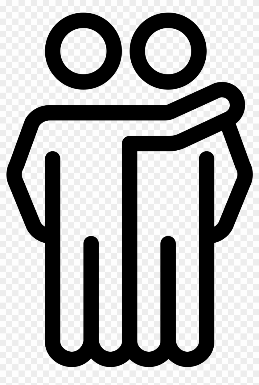 Black And White Friends Clipart - Friends Icon Png #401240