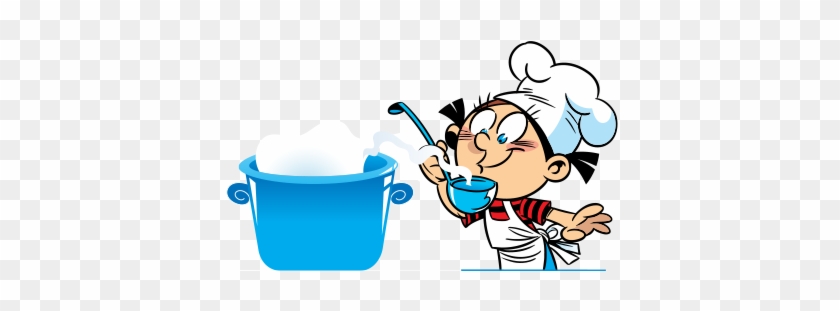 Clipart Yemek Pişiren Kız Çocuğu - Yemek Pişiren Çocuk #401609