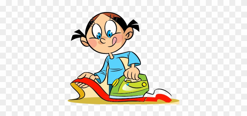 Clipart Ütü Yapan Kız Çocuğu - Ütü Clipart #401623