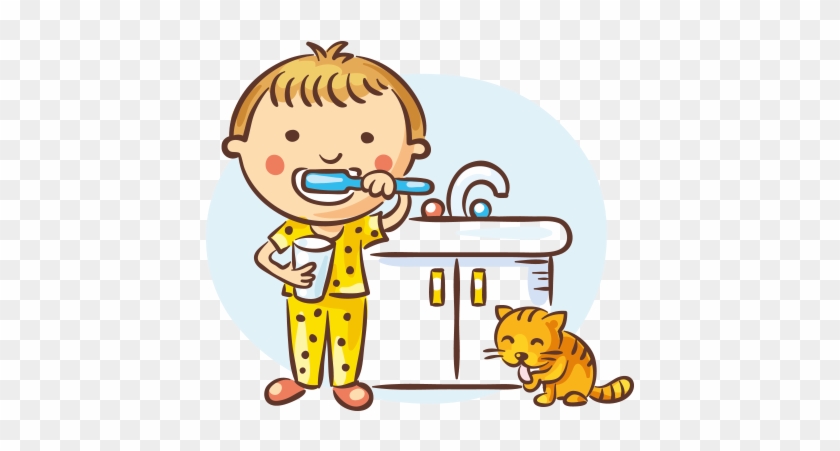Clipart Dişini Fırçalayan Erkek Çocuk - 刷牙 素材 #401631