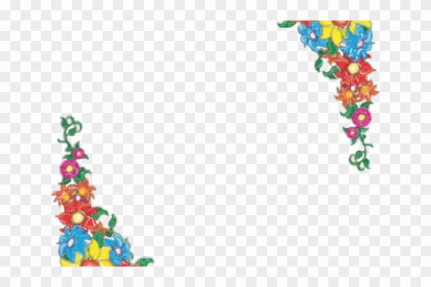 Border Flowers Clip Art - Border Spring Flowers Clipart #402298
