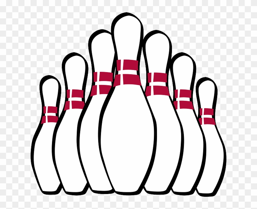 Pin, Bowling, Seven, Play, White, Game - Bowling Pins Clip Art #402509