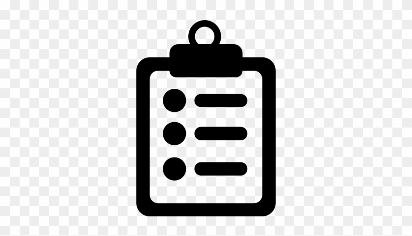 Medical Notes Symbol Of A List Paper On A Clipboard - Simbolo Lista #403516