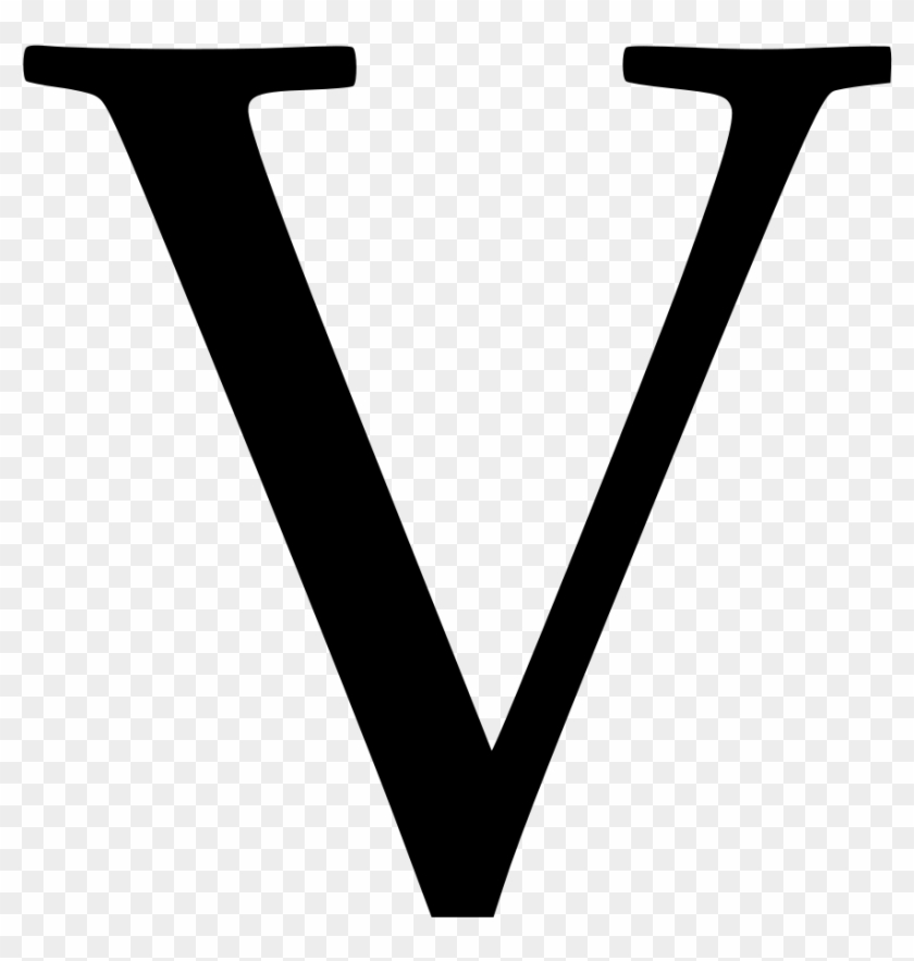 Letter V Clipart - V Roman Numeral Png #404599
