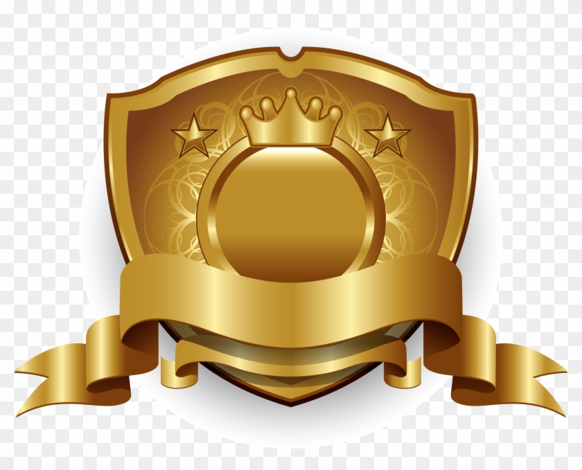 Golden Shield,shield,gold Label,golden Badge,gold Badge - Gold Badge #405085