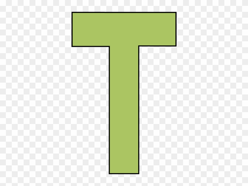 Green Letter T Clip Art Image Large Green Capital Letter - T Clipart #405106