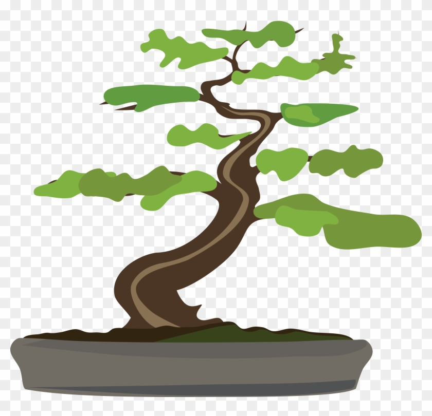 Free Clipart Of A Bonsai Tree - Bonsai Clipart #406173