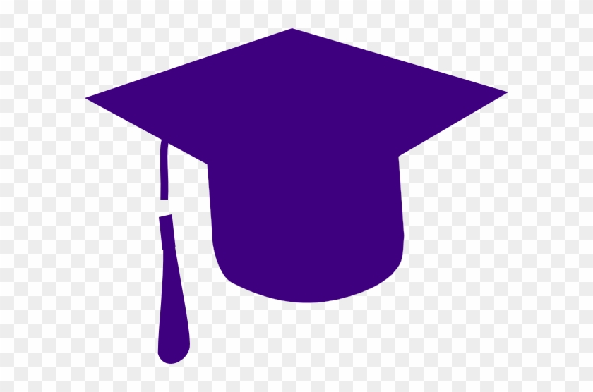 Purple Grad Cap Clip Art - Purple Grad Cap Clip Art #406316