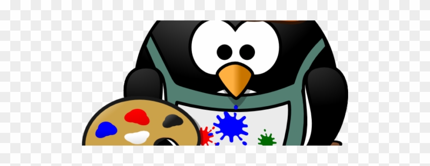 Abstract Art - 3drose Db_179549_2 Image Of Cartoon Penguin Painter #406439