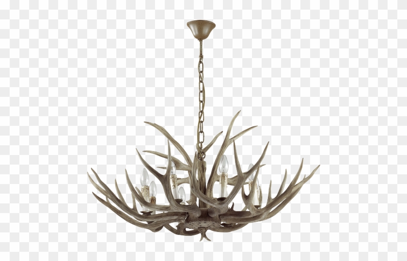 Deer Antler Chandelier Light Ø910mm/ Design/ Country - Ideal Lux 115504 Pendant Light Fitting Chalet Sp8 #406955