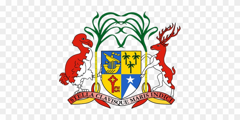 Tiere, Schlüssel, Berg, Stern, Pflanzen - Mauritius Coat Of Arms #408318