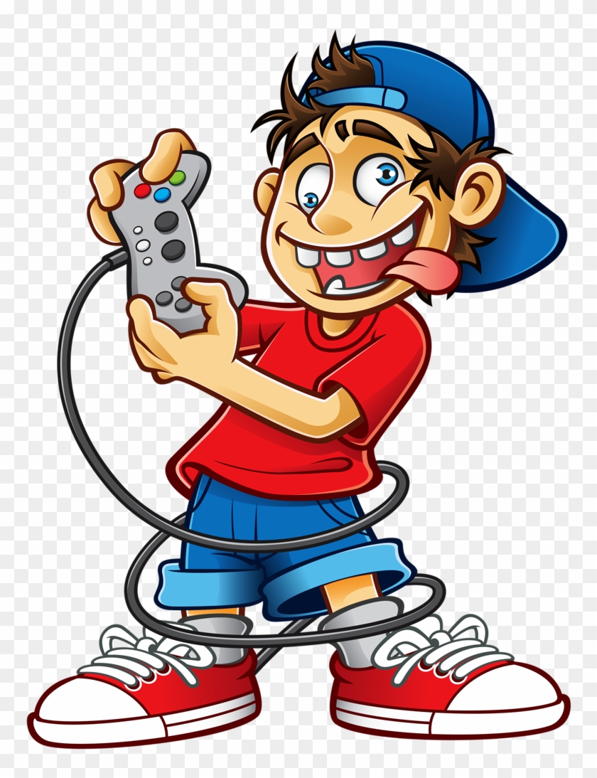 Personnages, Illustration, Individu, Personne, Gens - Wallstickers4you Wall Vinyl Decal Gamer Boy Room Video #409354