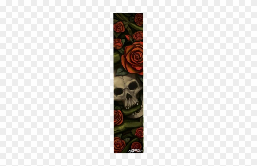 Sacrifice Skull & Roses Scooter Grip Tape - Sacrifice Scooter Grip Tape - Skull And Roses #411544