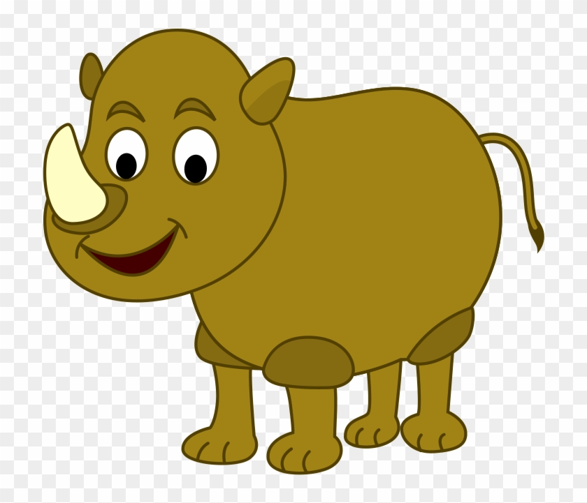 Rhinoceros Cartoon Clip Art - Rhinoceros Cartoon Clip Art #411964