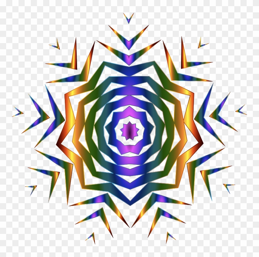 Snowflake Clipart Without Background - Prismatic Snowflake #413347