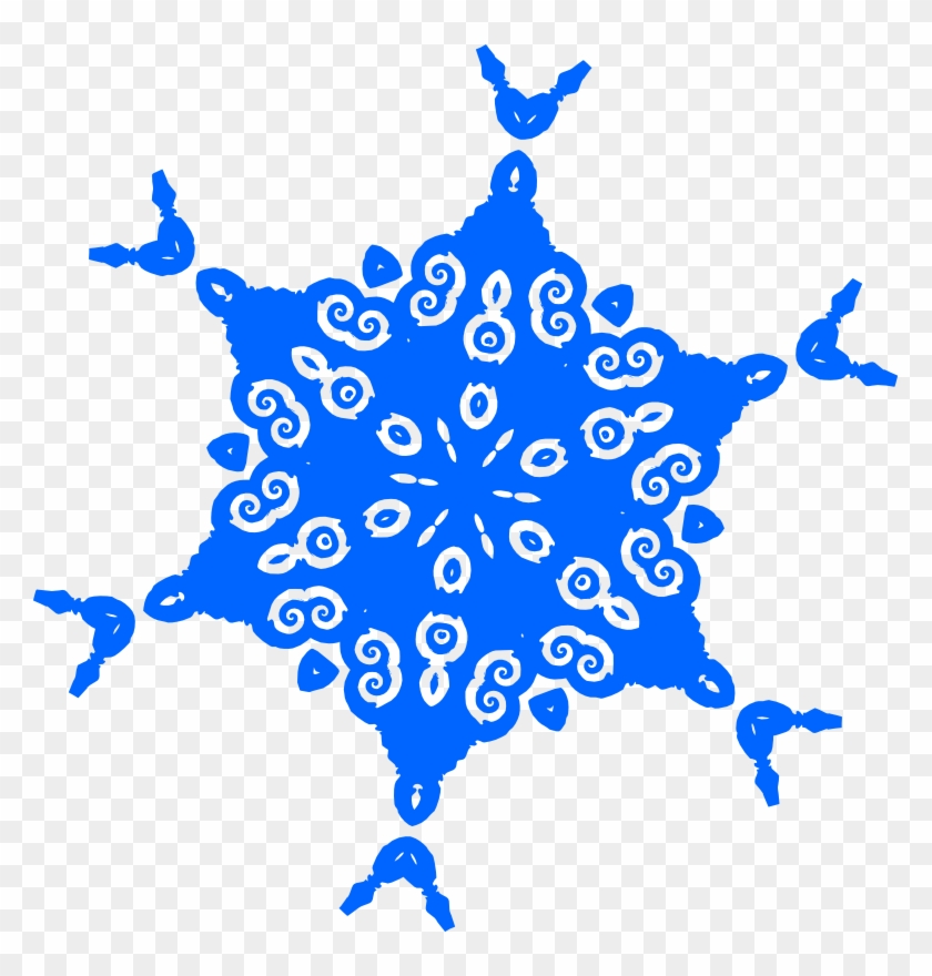 Clipart - Snowflake Kaleidoscope - Clip Art #413948